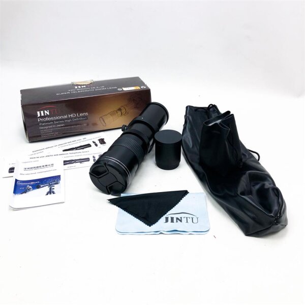 JINTU 420-800mm f/8.3 HD Telephoto Zoom Telephoto Lens for Nikon Digital SLR Cameras D5600 D5500 D5200 D5300 D5100 D3400 D3300 D3200 D3100 D7200 D7500 D7100 D7000 D750 D600 D90 D800 D810 D5 D4S DF