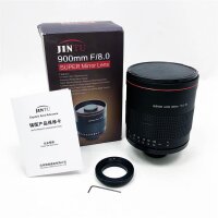JINTU 900mm F8.0 MF Mirror Teleobjektiv Foldback-Objektiv Kompatibel mit Canon Nikon SLR 4000D 2000D 200D 1200D 1300D 60D 70D 90D 400D 550D 650D 750D D780 D90 D3500 D5600 D5500 D5200 D3200 D3100