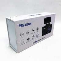 Wolfbox 4K Dashcam at the front and back with WiFi & GPS, dual dashcam, caramera recorder with UHD 3840x2160p, 2.45 "LCD, 170 ° wide angle, loop recording, WDR Night vision, G-sensor, Max Support 128g ...
