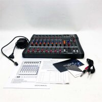 Depusheng DA8 Professionelle 8-Kanal-Stereo-Sound-Mischkonsole Bluetooth-USB-Aufnahme Computerwiedergabe Phantomspeisung USB-Digital-Audio-Mixer-Verstärker