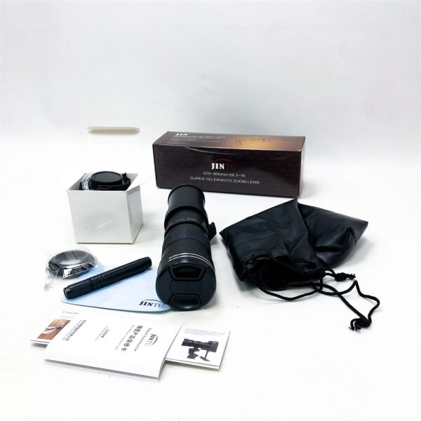 JINTU 420-800mm f/8.3 HD-Tele Zoom Teleobjektiv für Nikon Digitale SLR Kameras D5600 D5500 D5200 D5300 D5100 D3400 D3300 D3200 D3100 D7200 D7500 D7100 D7000 D750 D600 D90 D800 D810 D5 D4S DF