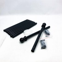 Curtain rod set, extendable curtain rod with round end...