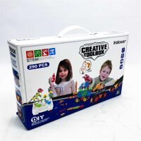 Childrens mosaic 3D puzzle construction games board toys 290 pieces rich blocks with storage case, creative dinosaurs authenters letters number diy educational young girls 3+ years