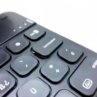 Officelab Bluetooth-Tastatur Kompatibel mit iPad Pro 12.9-Zoll, mit Touchpad und 7-Farbiger Hintergrundbeleuchtung, Shortcut-Tasten, KB09112, Schwarz