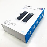 BOYA by-WM3 Mini 2,4 G kabelloses Mikrofon, Transmitter zum Anklippen, tragbarer Empfänger, Ladehülle für iOS iPhone, Podcast, Facebook, YouTube, Vlog, Videoaufzeichnung (BY-WM3D)