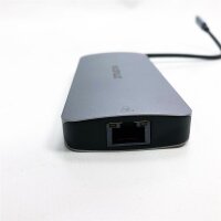 USB C Hub HDMI USB C Adapter MacBook Adapter mit 4K HDMI, 3 USB, 100W PD, SD/TF, Ethernet, USB C Daten, Dockingstation kompatibel mit Laptop Dell XPS, Lenovo, HP, Surface und andere Type C Geräte
