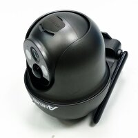 ANRAN outdoor surveillance camera battery WiFi, 360 degree swivel wireless surveillance camera with solar panel, PIR motion detector with floodlight, 2-way audio, night vision, 2.4GHz WiFi, Q01 gray