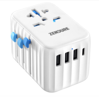 Zendure Travel Adapter Travel Plug Universal 61W PD...