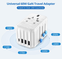 Zendure Travel Adapter Travel Plug Universal 61W PD...