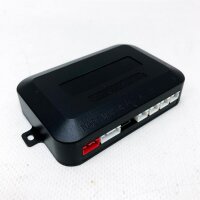 Einparkhilfe Bausatz,Rückfahrradarsystem mit 4 PDC Sensor, Kabellose LED-Entfernungsanzeige mit akustischer Warnung + 4 Gold Farbe Einparkhilfe Hinten Für Auto Vans RV Trailer