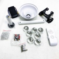 Depuley LED crystal ceiling fan with light and remote control, 3 color changing dimmable fans, adjustable 3 speeds, 40W light and 58W motor with timer, quieter for bedroom, living room