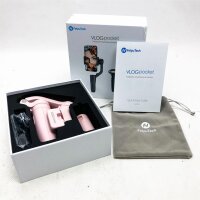 FeiyuTech [Offiziell] VLOG Pocket 3-Achsen-Gimbal-Stabilisator, Kompatibel mit Samsung s21 iPhone 13 und Android P30 Smartphone, Tragbarer und Faltbar, Timelapse, Zeitlupe, Panorama - Rosa