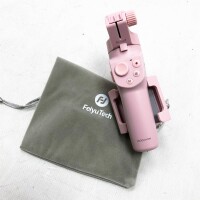 FeiyuTech [Official] VlogPocket 2 Smartphone Gimbal with Tripod, 3-Axis Mobile Phone Stabilizer for iPhone 13/12/11, Samsung S21, and Redmi Note 10 Pro YouTube & TikTok - Pink