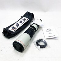 500 mm F8-F32 Objektiv mit manuellem Fokus Telefokus, Legierung 500 mm F8-F32 manuelles Fokussieren Teleobjektiv mit Fester Brennweite Optische Glaslinse für Canon EF Mount-Kamera