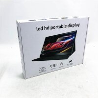 Thinlerain 13.3 Inch Portable Monitor HDMI 1920 x 1080p FHD IPS Screen Portable Gaming Monitor Compatible with PS3 PS4 Raspberry Pi Xbox Laptop PC