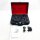 MUSITREND Plattenspieler mit Griff, 33/45/78 RPM Plattenspieler-Koffer-Design mit 2 integrierten Stereo-Lautsprechern, Kopfhöreranschluss, Vinyl-zu-MP3-Aufnahme, Aux-In/Cinch, Schwarz