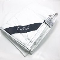 CURA of Sweden Minky weiche, Flauschige Wohn- und Kuscheldecke in der Farbe Grey aus Polyester mit Glasperlen gefüllt - 11 kg Gewicht - Maße: 150x210 cm - ideal als Tagesdecke für die ganze Familie