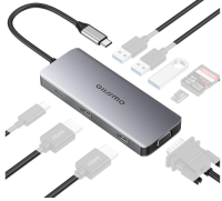 GIISSMO Docking Station 2 HDMI, USB C Hub mit Dual HDMI...