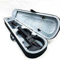 Vangoa Elektrische Violine 4/4 Silent Practice Violine in voller Größe für Anfänger, Studenten, Erwachsene, Teenager mit Starter-Kits, Schwarz