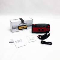 Raddy SW3 Kurbelradio 5000mAh Tragbares Solar-Notfallradio mit AM/FM-Radio, USB-Handyladefunktion, LED-Taschenlampe, SOS-Alarm für Outdoor-Camping