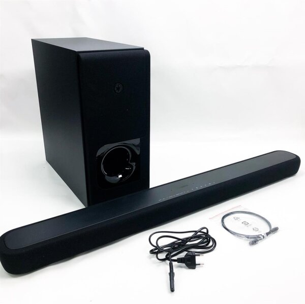 Yamaha Yas-209 Black Soundbar-TV speaker with integrated Alexa language control and wireless subwoofer-with 3D surround sound and Bluetooth streaming