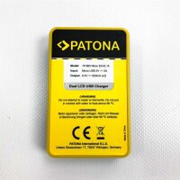 PATONA Dual LCD USB Ladegerät mit 2X EN-EL15C Protect Akkus kompatibel mit Nikon Z5, Z6, Z6II, Z7, Z7II, D7500