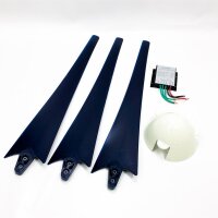 1200W Small Wind Generator Turbines Kit 3 Schaufeln Generator Power Parts Turbines Kit für das Laden zu Hause(Blau 12V)