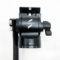 SmallRig Selection Videokopf Stativ Fluidkopf Pan Tilt Head CH10 mit Schnellwechselplatte, klein Fluid Head geeignet für AR-ca Swiss für Kompakt Videokameras und DSLR Kameras, 3kg Tragkraft - 3259