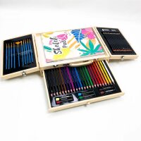 Conda 93-part drawing set with 3 x 50 pages of sketch block, drawing set with drawing tools for beginners and children