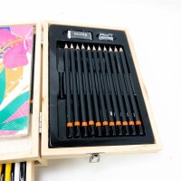 Conda 93-part drawing set with 3 x 50 pages of sketch block, drawing set with drawing tools for beginners and children