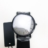 BUREI Herren Uhren Ultra Dünne Schwarze grau Minimalistische Quartz mit Datumsanzeige