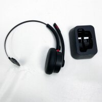 Tribit Bluetooth-Headset mit Mikrofon& USB Dongle-Kabellos Headset mit Ladestation, PC Office Headset, AI Noise Canceling, Langer Akkulaufzeit,Computer Headset für Laptop/Büro/Zoom/Callcenter