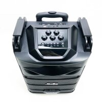 Tragbares Bluetooth Karaoke Lautsprecher System 120 W, Moukey PA Anlage mit 8 Zoll Subwoofer, DJ Lights TWS-Funktion, kabelgebundenes Mikrofon, Aufnahmefähigkeit, MP3/USB/TF/FM Radio-MTs8-1