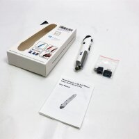 Kabellose Presenter-Remote-Maus mit optischem Taschenstift, USB-Digital-Mäuse Promi 2.4G mit USB-C- und Micro-USB-Adapter, einstellbare ergonomische Maus mit 800/1200/1600 DPI für PC, Laptop, Notebook, Handy, Mac(Weiß)