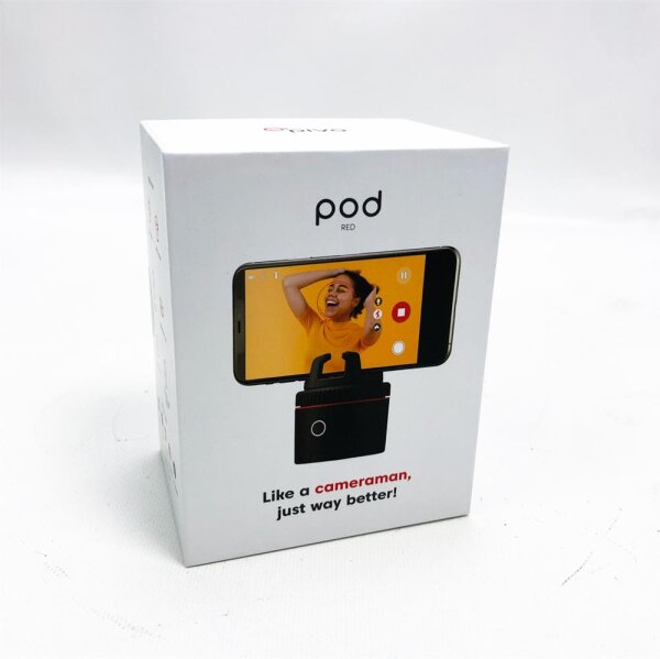 Pod Red-Auto-Tracking-Pod for creative content-free-handed 360 ° photos and videos-live streaming-video calls-Intelligent cameraman-for iPhone and Android