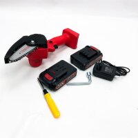 Snowtaros 4 Zoll Mini Elektrische Kettensäge, 24V Akku-handkettensäge mit Ladegerät & 1 Batterien, Wiederaufladbar Leichte, Elektrische Schnittsäge für Gartenbaum Holzschnitt
