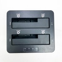 ORICO USB 3.0 zu SATA Offline Klon Festplatten Dockingstation, Dualschacht Festplattengehäuse für 2,5 und 3,5 Zoll SATA HDD/SSD bis zu 2X 12TB mit 12V 3A Netzteil