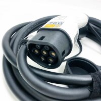 Max Green EV/electric vehicle Auto & PHEV charging cable type 2 on type 2, 32Amp, 22 kW three phases 5 meters compatible with model 3/x/y/s 500 Electric ID.3 I3 Zoe EQV EQA E-TRON Quattro Fiat 500 and others
