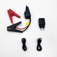 Starting aid TJ25DE Powerbank, 2500a 18000mAh 12V car start-up help, IP68 Booster QC 3 charging connection, with intelligent cable for petrol up to 9l, diesel 8l, type C-in/output starter battery