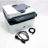 HP Laser 137FWG Multifunktions-Laserdrucker (Laserdrucker, Kopierer, Scanner, Fax, WLAN), Grau, Weiß