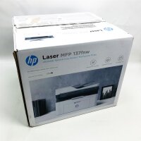 HP Laser 137FWG Multifunction laser printer (laser printer, copier, scanner, fax, WiFi), gray, white