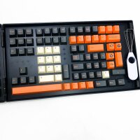 Akko Carbon Tastatur Tastenkappen 229 Tasten Cherry Profile PBT Double-Shot Full Keycap Set für Mechanische Tastaturen mit Sammelbox