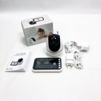 Babyphone camera 4.5 inch 720p HD screen, infrared night vision, 2-fold panoramic zoom, two-way audio, VOX mode, temperature display, software updates available
