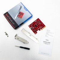 Inateck RedComets U27, PCIe USB 3.2 Gen 2 x 2 card, up to 20 Gbps, low profile bracket included.