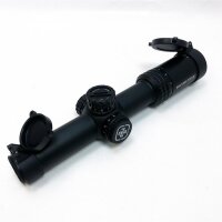 FOCUHUNDER TREE PAMICATION 1-6x24 Tactical rifle scope second burning level SFP Full-coated aluminum shockproof with free 20 mm picatinny and 11 mm swallow tail rings for hunting