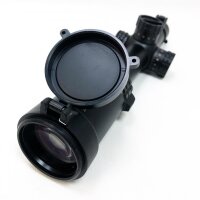 FOCUHUNDER TREE Running tube 1-6x24e Tactical Optic Illuminated Red Rifflescope with Weaver / Picatinny Rail Mounts for Outdoor Sports