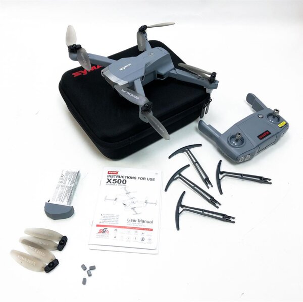 SYMA X500 4K Drohne mit UHD Kamera für Erwachsene, einfacher GPS Quadcopter für Anfänger mit 56 Minuten Flugzeit, Bürstenmotor, 5 GHz FPV Übertragung, Auto Return Home, Follow Me, Lichtpositionierung, 2 Batterien