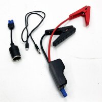 BRPOM Starting aid for car battery, 3000 A 26800 mAh, emergency starter for car/motorcycle, (engines up to 10.0 l gas or 8.0 l diesel), LED flashlight, USB connection for smartphone (3000 a))