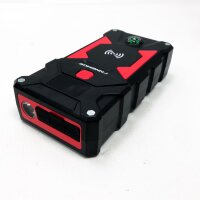 BRPOM Starting aid for car battery, 3000 A 26800 mAh, emergency starter for car/motorcycle, (engines up to 10.0 l gas or 8.0 l diesel), LED flashlight, USB connection for smartphone (3000 a))