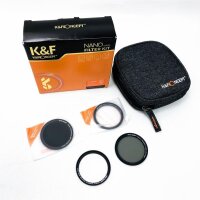 K&F Concept Magnetic Filter Set Nano X-Serie 49mm Magnetisches Schnellwechsel System Quick Swap System MCUV+CPL+ND1000 mit Objektivadapter und Filtertasche